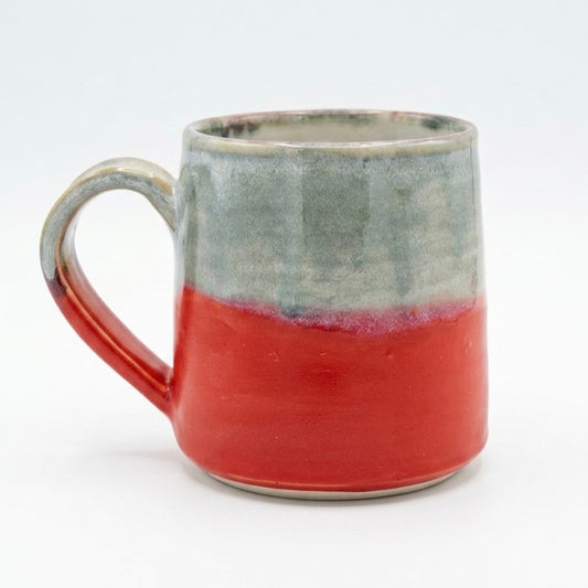 Ceramic Mug - Coastal Wave | Red & Teal