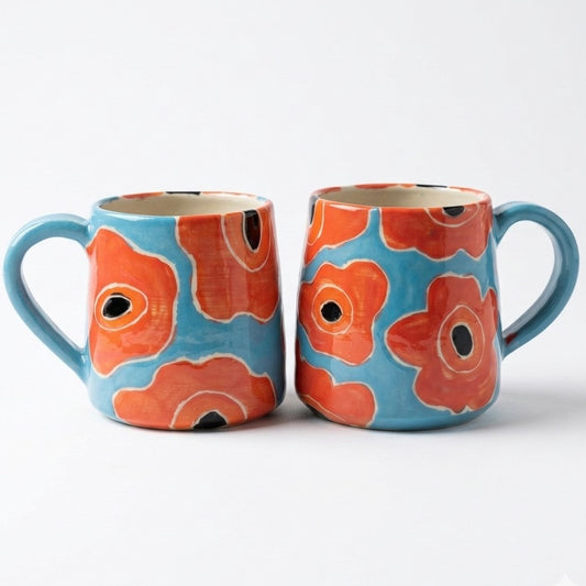 Ceramic Mug - Whimsical Poppy