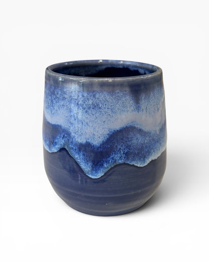 Ceramic Wine Tumbler - Coastal Wave | Gold Whale