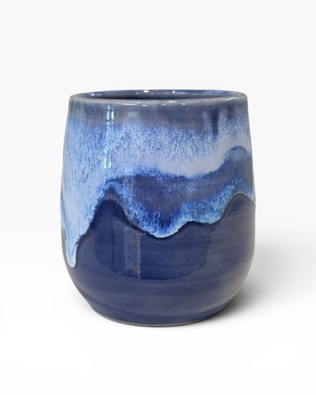 Ceramic Wine Tumbler - Coastal Wave | Gold Whale