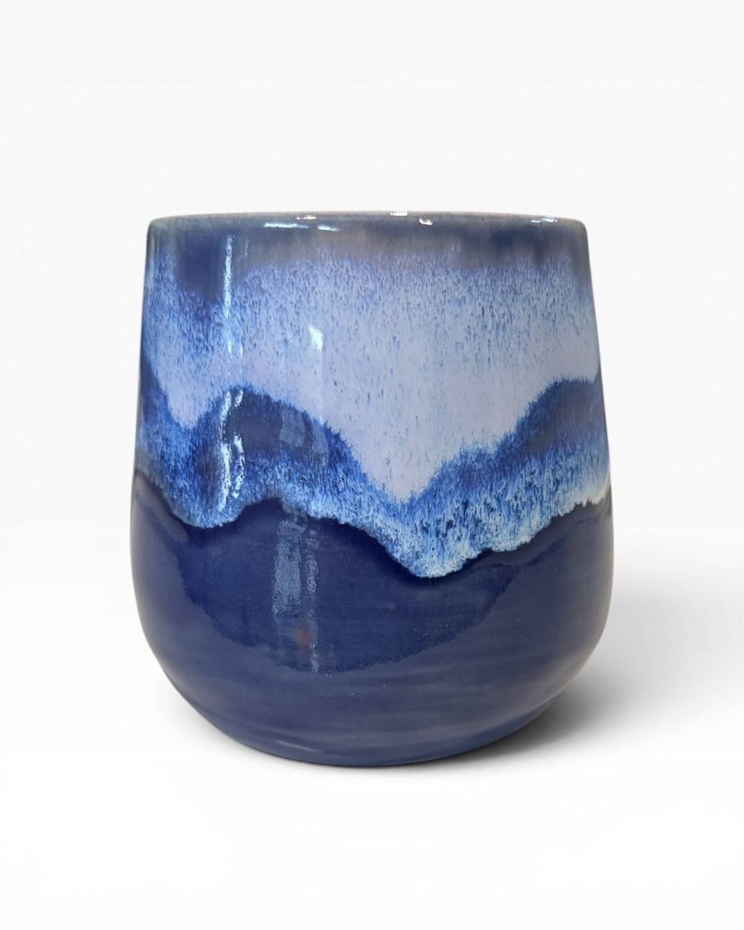 Ceramic Wine Tumbler - Coastal Wave | Gold Whale