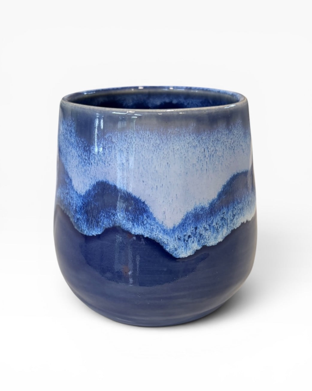 Ceramic Wine Tumbler - Coastal Wave | Gold Whale