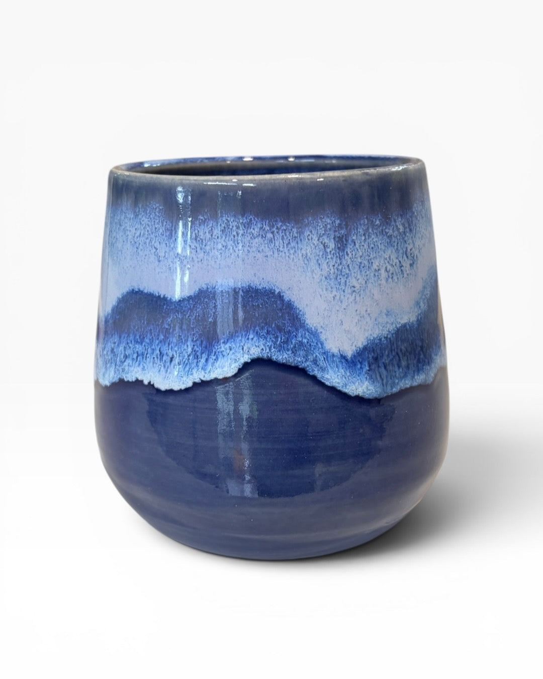 Ceramic Wine Tumbler - Coastal Wave | Gold Whale