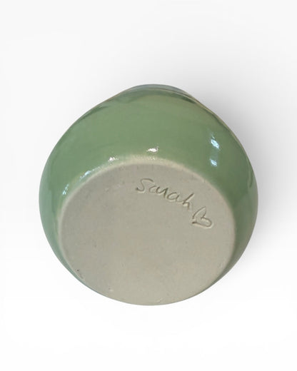 Ceramic Wine Tumbler - Coastal Wave | Sage Green