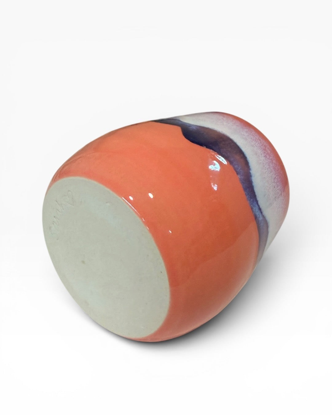 Ceramic Wine Tumbler - Coastal Wave | Salmon