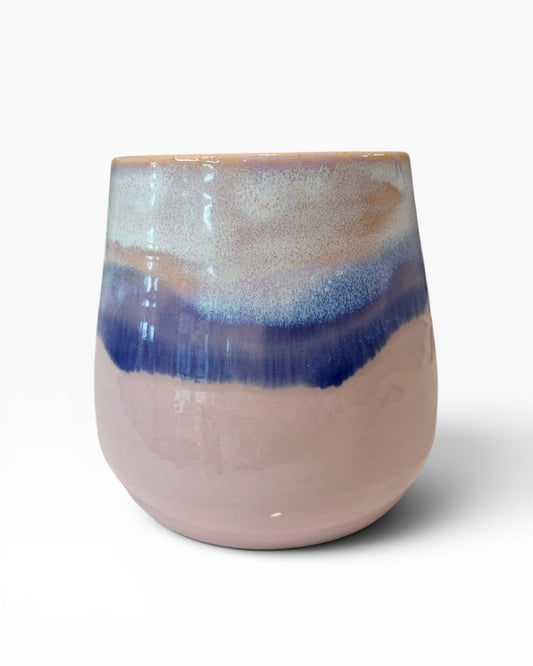 Ceramic Wine Tumbler - Coastal Wave | Lilac