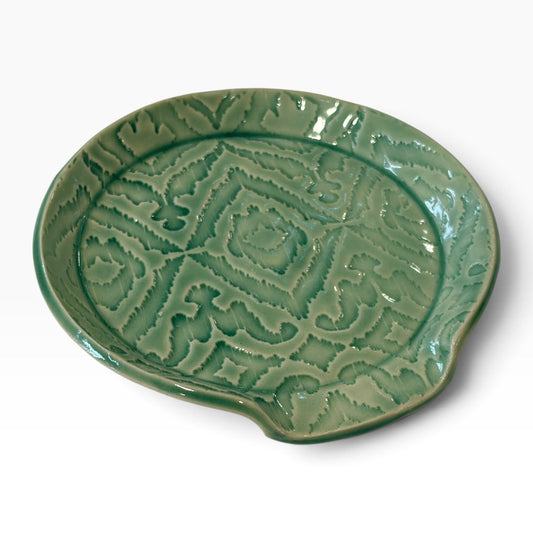 Ceramic Spoon Rest | Green