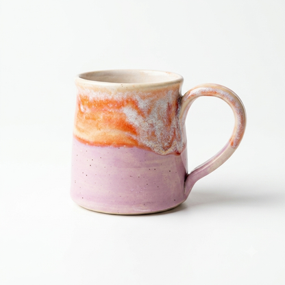 Ceramic Mug - Coastal Wave | Lilac & Salmon