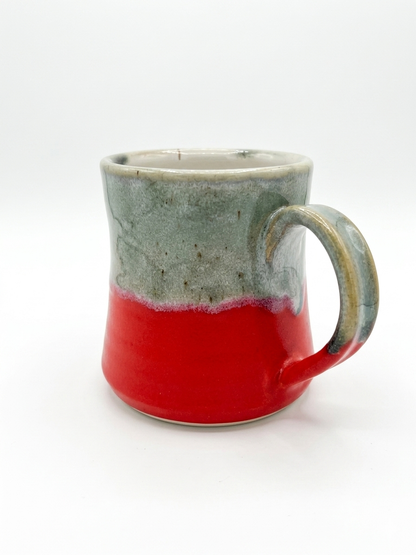 Ceramic Mug - Coastal Wave | Red & Teal