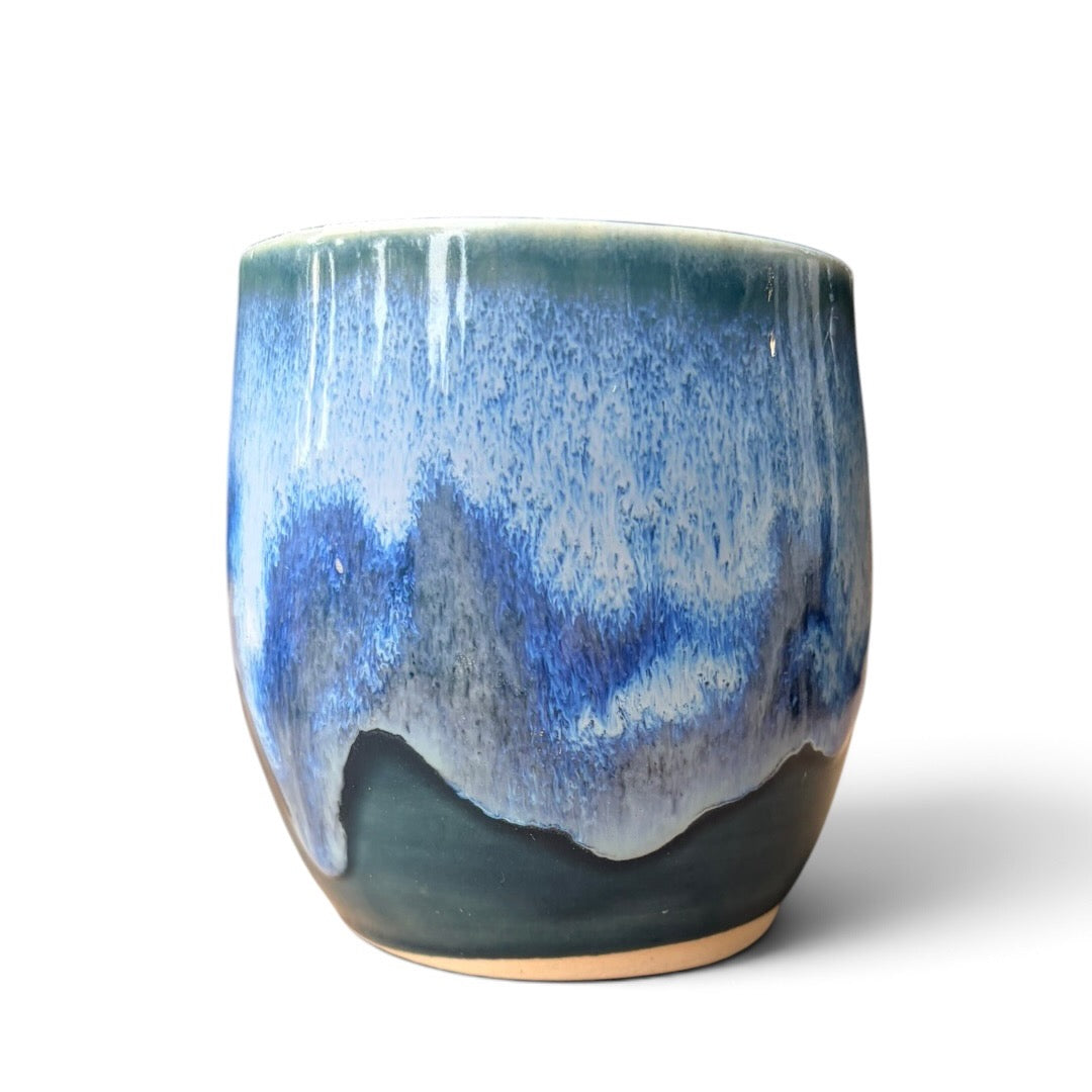 Ceramic Wine Tumbler - Coastal Wave | Deep Sea