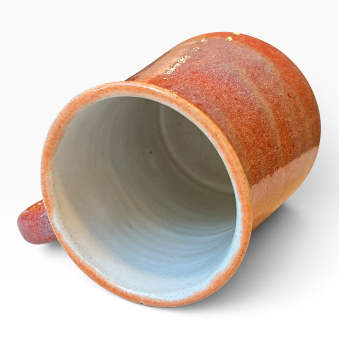 Ceramic Mug - Coastal Wave | Salmon & White