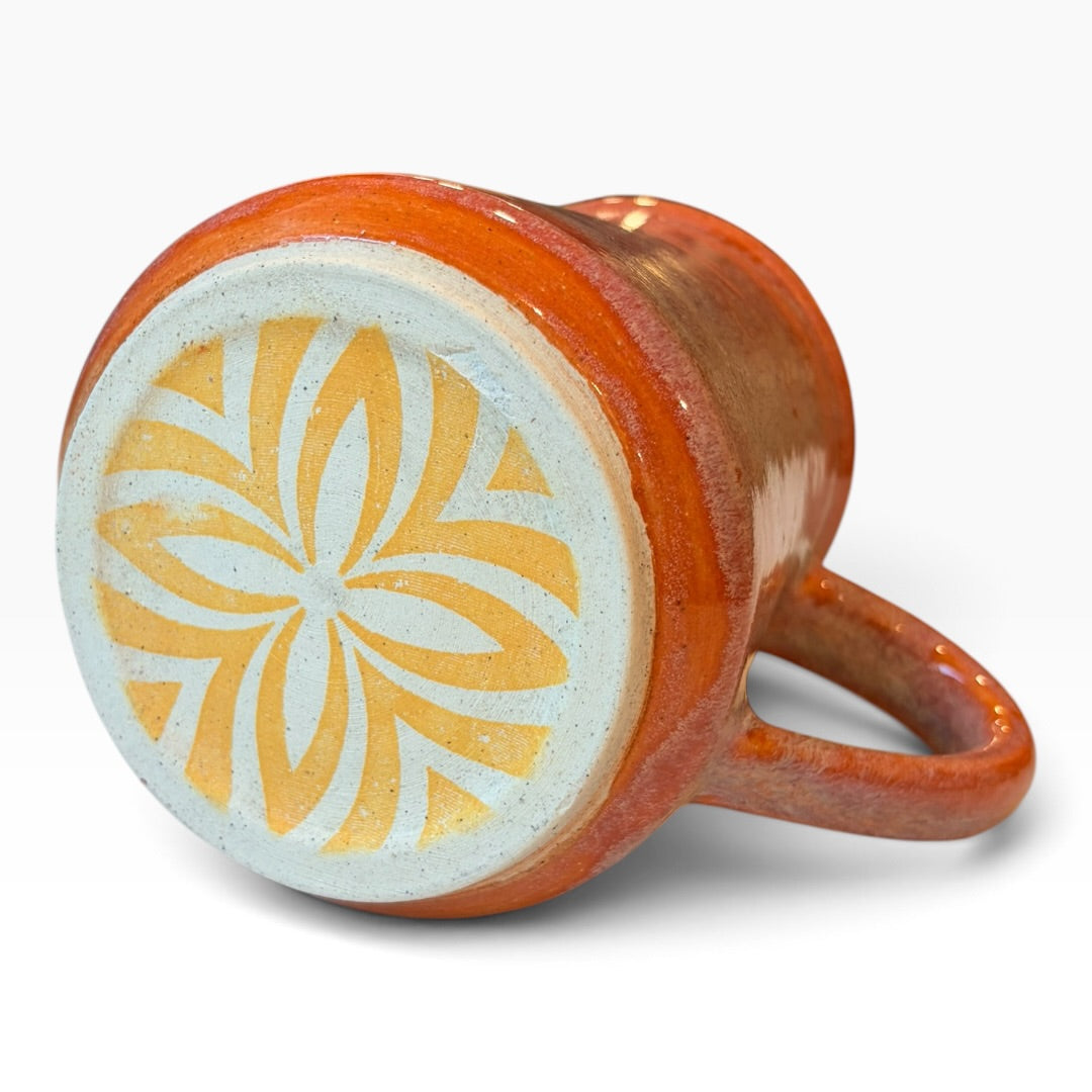 Ceramic Mug - Coastal Wave | Salmon & White