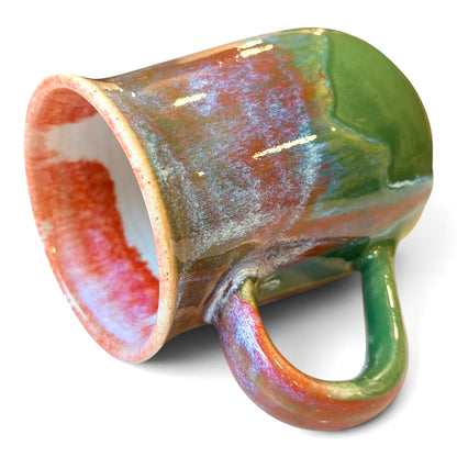 Ceramic Mug - Coastal Wave | Ivy Green & Orange