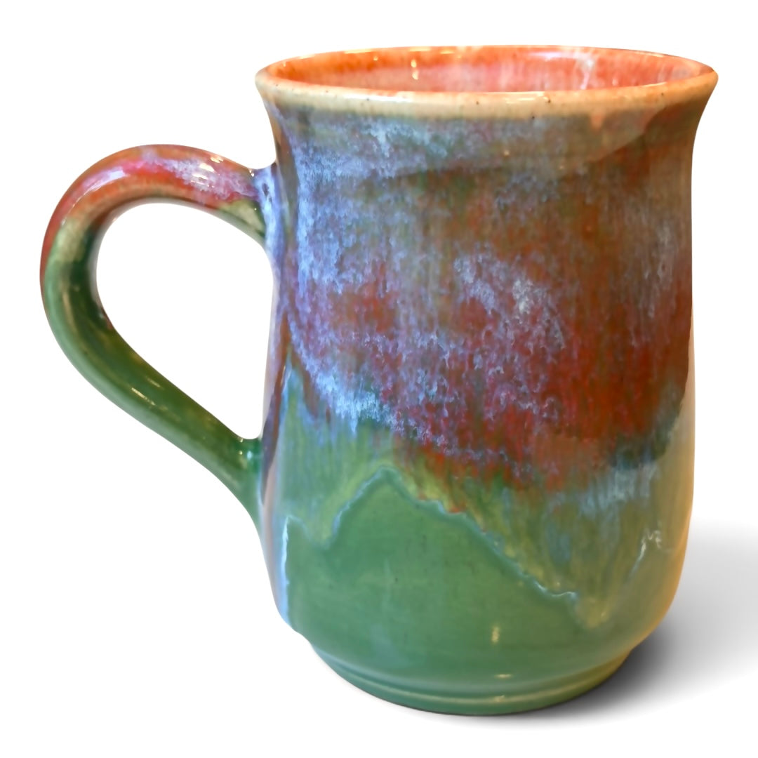 Ceramic Mug - Coastal Wave | Ivy Green & Orange