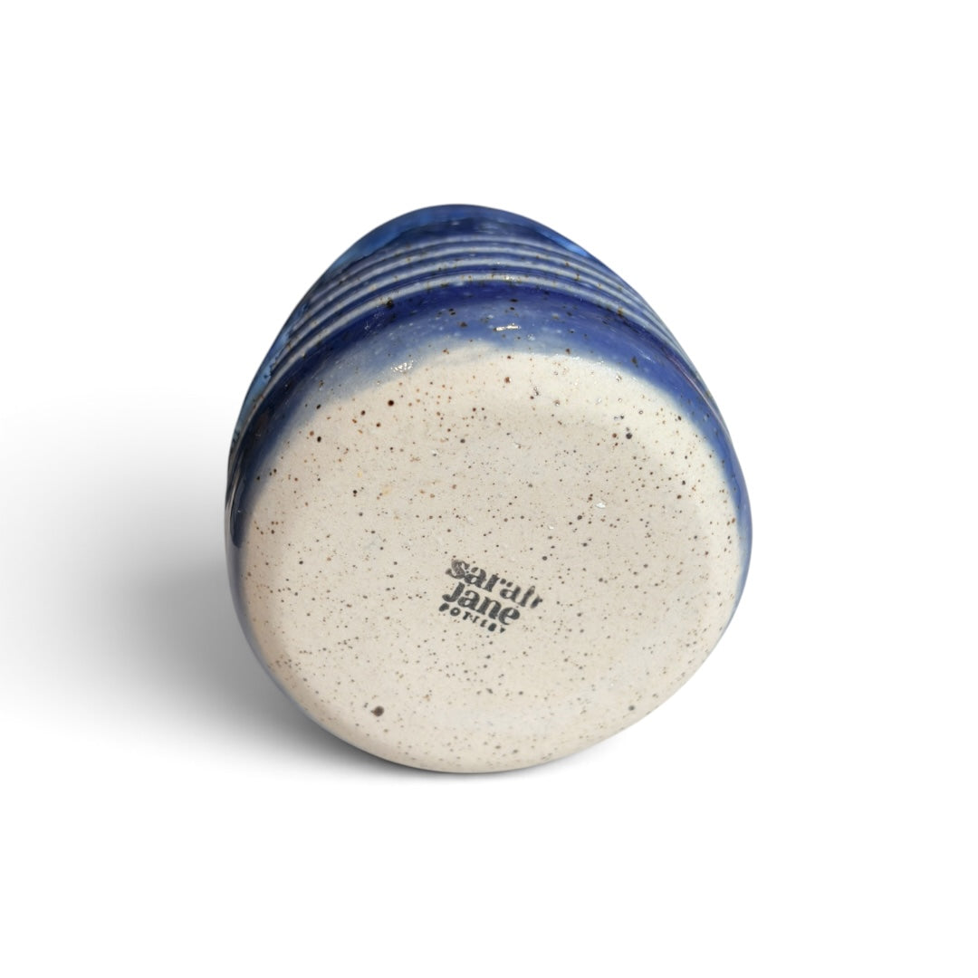 Ceramic Vase - Coastal Wave | Navy